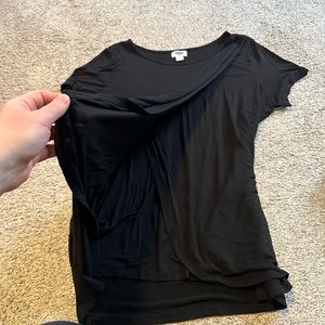 Black maternity nursing tshirt size xl